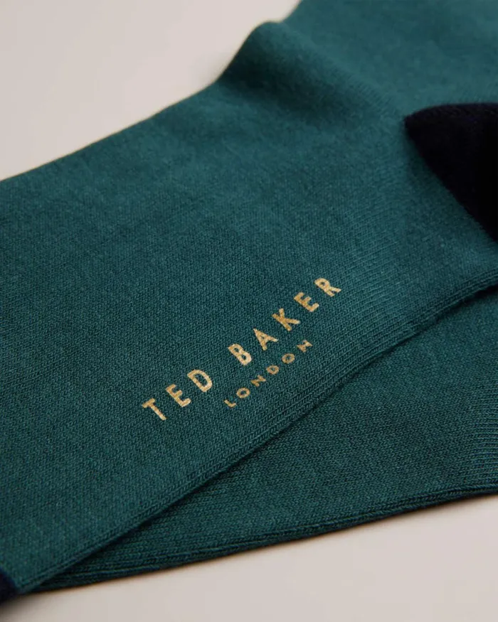 Plain Sock DkGreen Men Ted Baker Socks