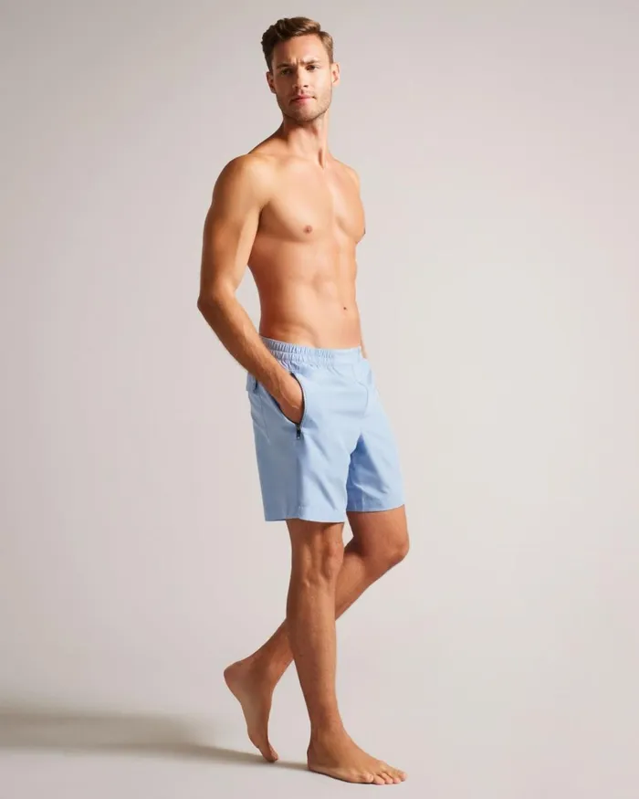 Plain Swim Shorts Light Blue Men Ted Baker Clothing