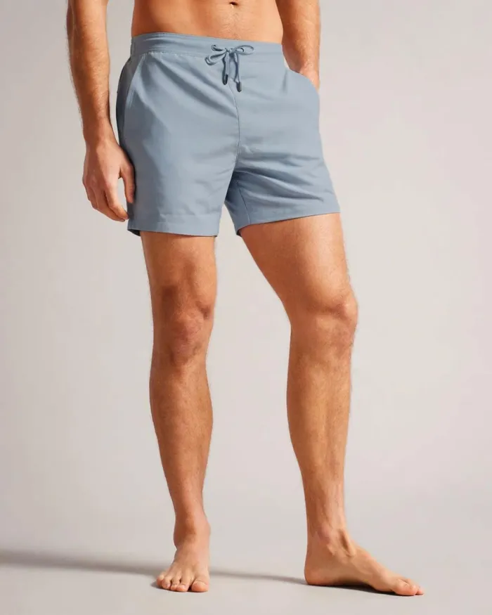 Plain Swim Shorts Medium Blue Men Ted Baker Swimwear and Beachwear