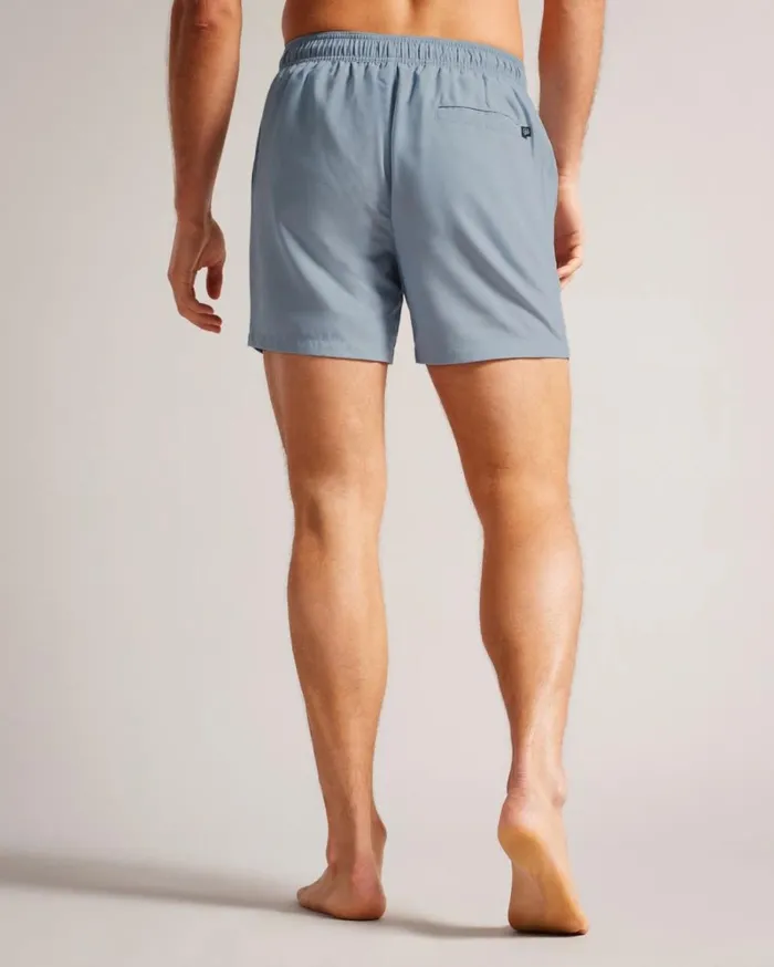 Plain Swim Shorts Medium Blue Men Ted Baker Swimwear and Beachwear