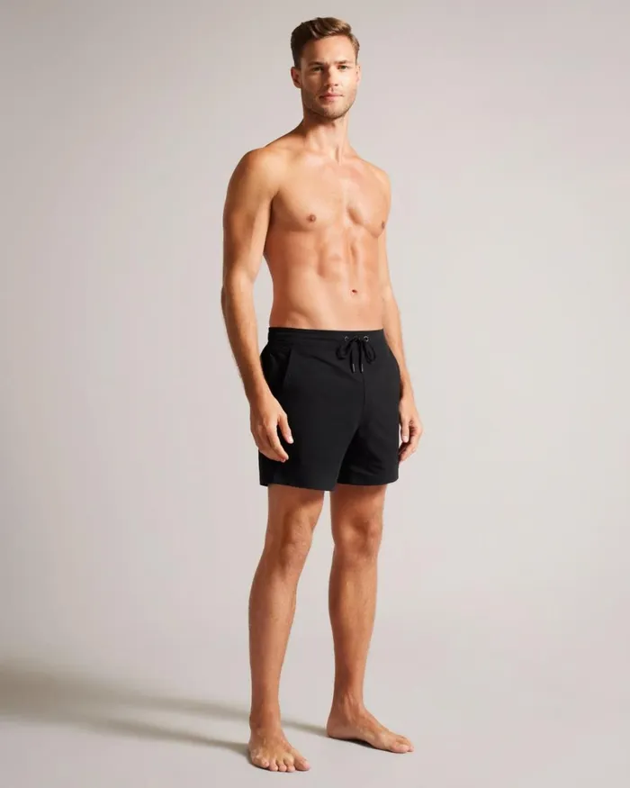 Plain Textured Swim Shorts Black Men Ted Baker Clothing Plain Textured Swim Shorts Black Men Ted Baker Clothing