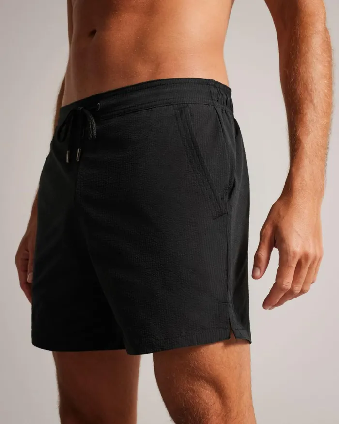 Plain Textured Swim Shorts Black Men Ted Baker Clothing Plain Textured Swim Shorts Black Men Ted Baker Clothing