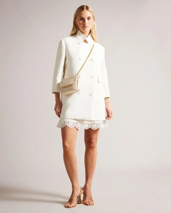 Plisse Crossbody Bag Ivory Women Ted Baker Bags