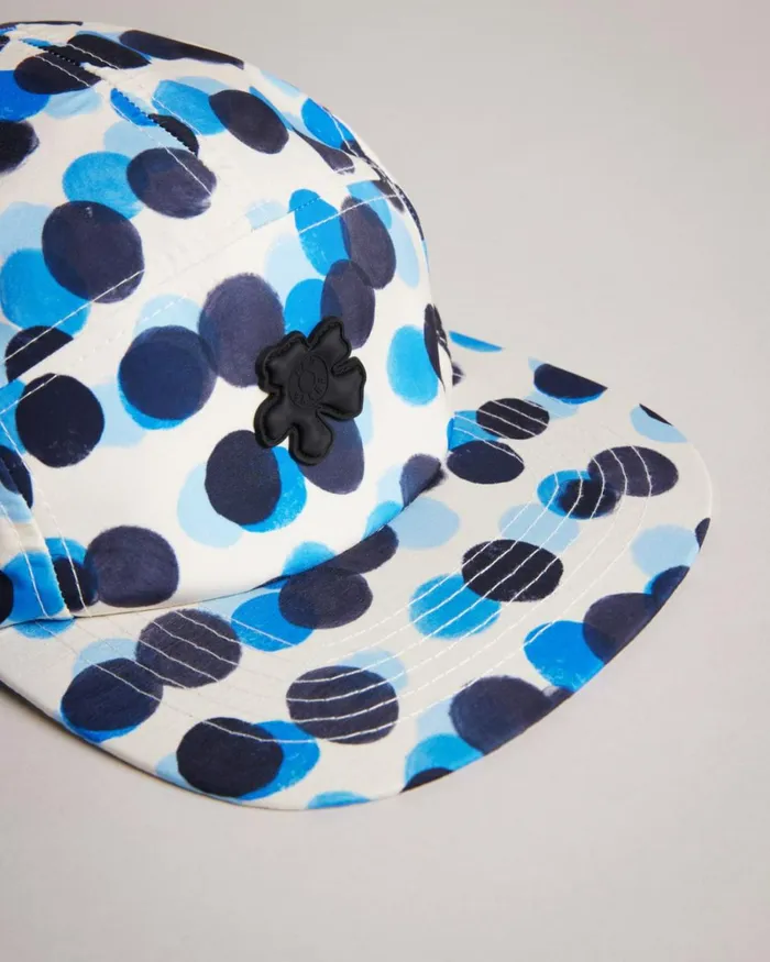 Polka Dot Baseball Cap Medium Blue Men Ted Baker Hats and Caps Polka Dot Baseball Cap Medium Blue Men Ted Baker Hats and Caps
