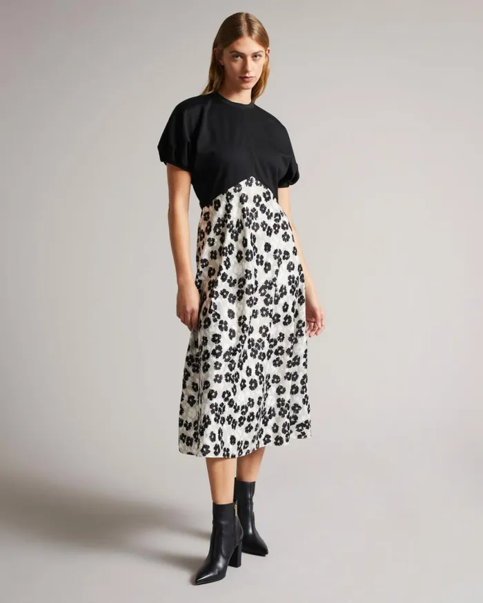 Ponte Top With Midi Skirt Dress Black Women Ted Baker Dresses Ponte Top With Midi Skirt Dress Black Women Ted Baker Dresses
