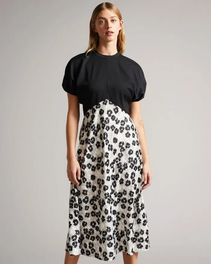 Ponte Top With Midi Skirt Dress Black Women Ted Baker Dresses Ponte Top With Midi Skirt Dress Black Women Ted Baker Dresses
