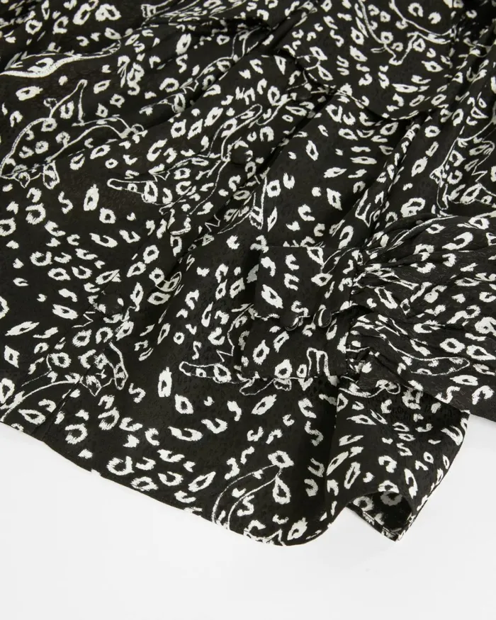 Printed Pussy Bow Blouse Black Women Ted Baker Tops and TShirts