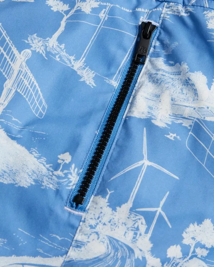 Printed Swim Shorts Blue Men Ted Baker Clothing