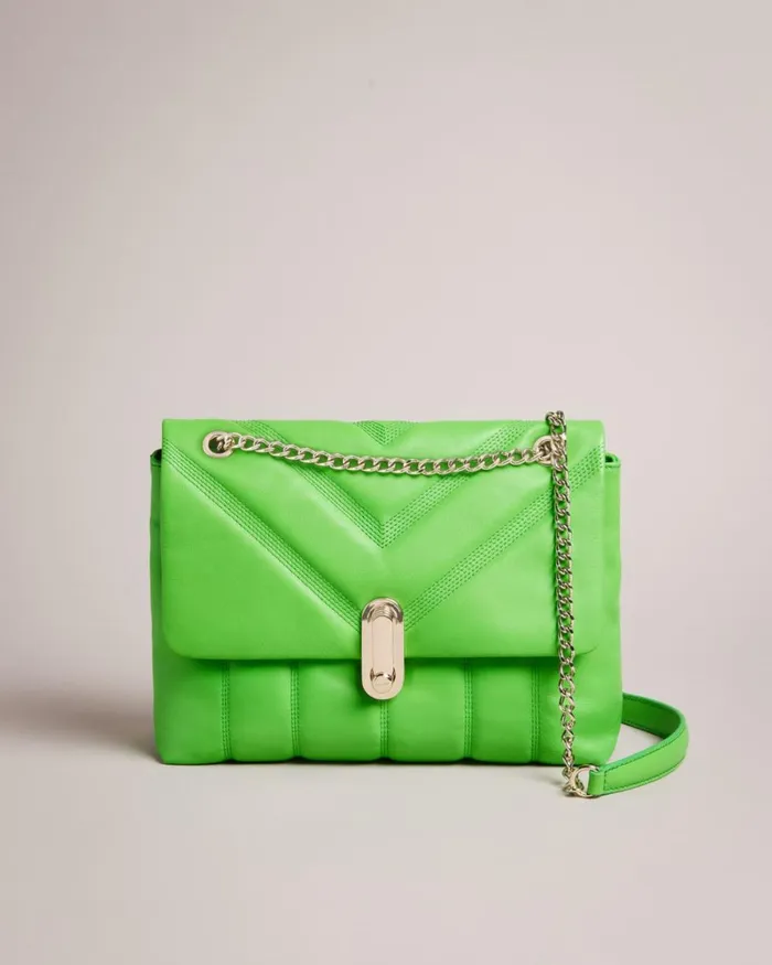 Puffer Quilted Leather Crossbody Bag Green Women Ted Baker Bags Puffer Quilted Leather Crossbody Bag Green Women Ted Baker Bags