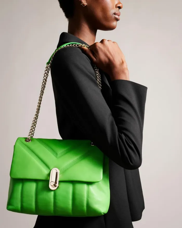 Puffer Quilted Leather Crossbody Bag Green Women Ted Baker Bags Puffer Quilted Leather Crossbody Bag Green Women Ted Baker Bags