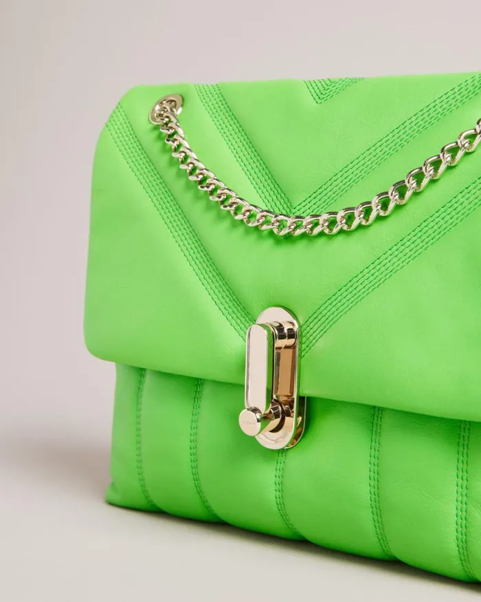 Puffer Quilted Leather Crossbody Bag Green Women Ted Baker Bags Puffer Quilted Leather Crossbody Bag Green Women Ted Baker Bags