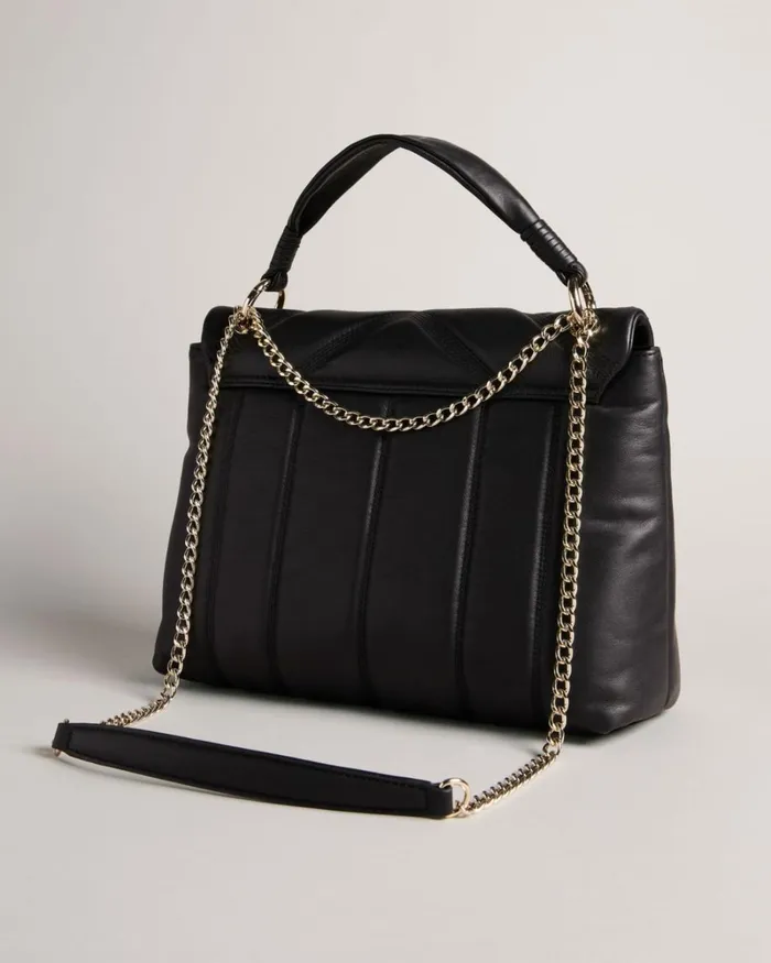Puffer Quilted Leather Shoulder Bag Black Women Ted Baker Bags Puffer Quilted Leather Shoulder Bag Black Women Ted Baker Bags