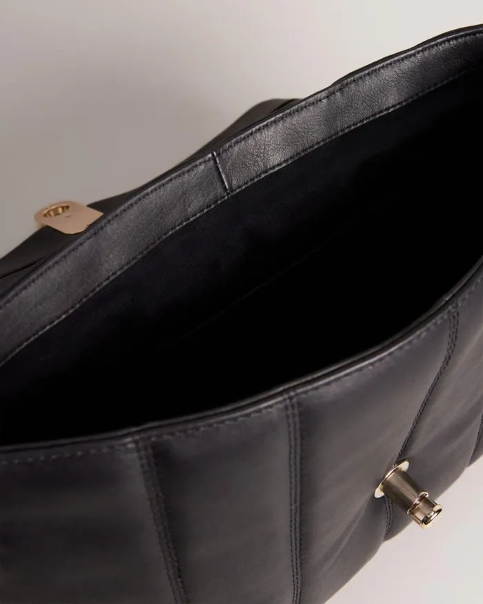 Puffer Quilted Leather Shoulder Bag Black Women Ted Baker Bags Puffer Quilted Leather Shoulder Bag Black Women Ted Baker Bags