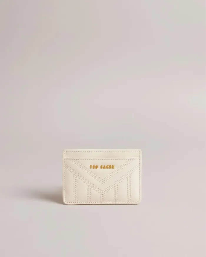 Quilted Leather Card Holder Ivory Women Ted Baker Wallets and Card Holders Quilted Leather Card Holder Ivory Women Ted Baker Wallets and Card Holders