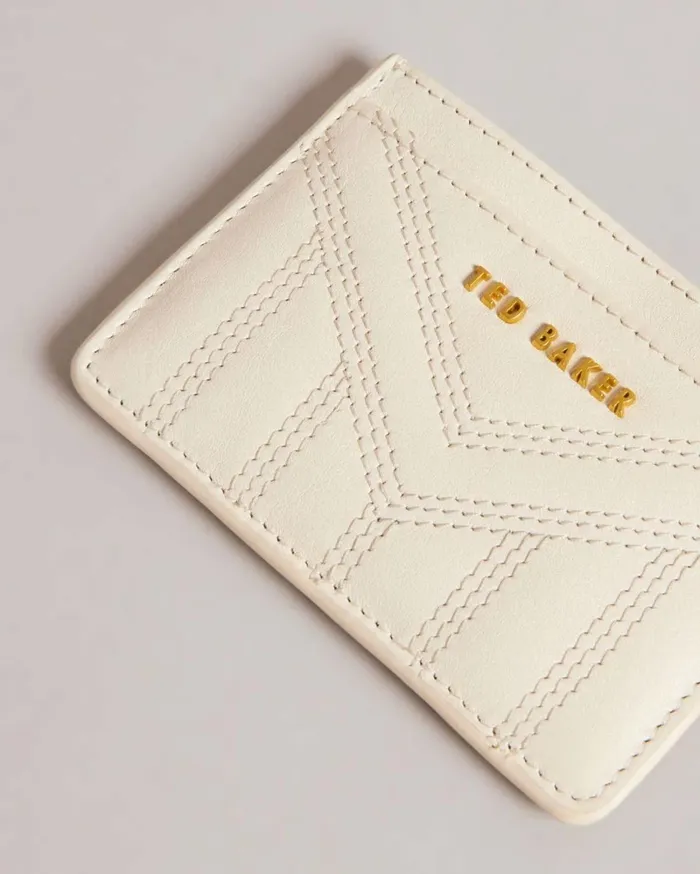 Quilted Leather Card Holder Ivory Women Ted Baker Wallets and Card Holders Quilted Leather Card Holder Ivory Women Ted Baker Wallets and Card Holders