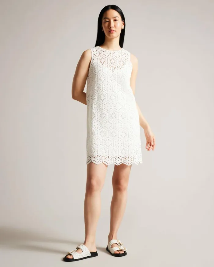 Quilted Magnolia Buckle Sandals White Women Ted Baker Sandals and Sliders