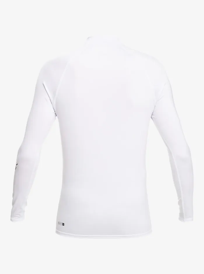 Rashguards Men Quiksilver All Time Long Sleeve Upf 50 Rashguard White Rashguards Men Quiksilver All Time Long Sleeve Upf 50 Rashguard White