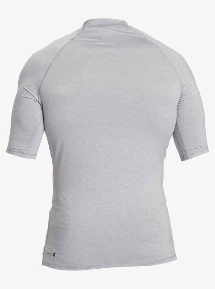 Rashguards Men Quiksilver Hawaii Double Down Upf 50 Short Sleeve Surf Tee Sleet Heather Rashguards Men Quiksilver Hawaii Double Down Upf 50 Short Sleeve Surf Tee Sleet Heather