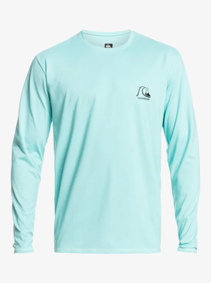 Rashguards Men Quiksilver Heritage Heather Long Sleeve Upf 50 Surf Tee Angel Blue Heather Rashguards Men Quiksilver Heritage Heather Long Sleeve Upf 50 Surf Tee Angel Blue Heather