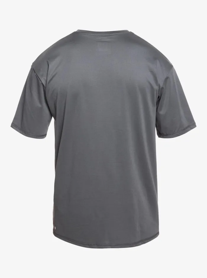 Rashguards Men Quiksilver Heritage Heather Short Sleeve Upf 50 Surf TShirt Iron Gate Rashguards Men Quiksilver Heritage Heather Short Sleeve Upf 50 Surf TShirt Iron Gate