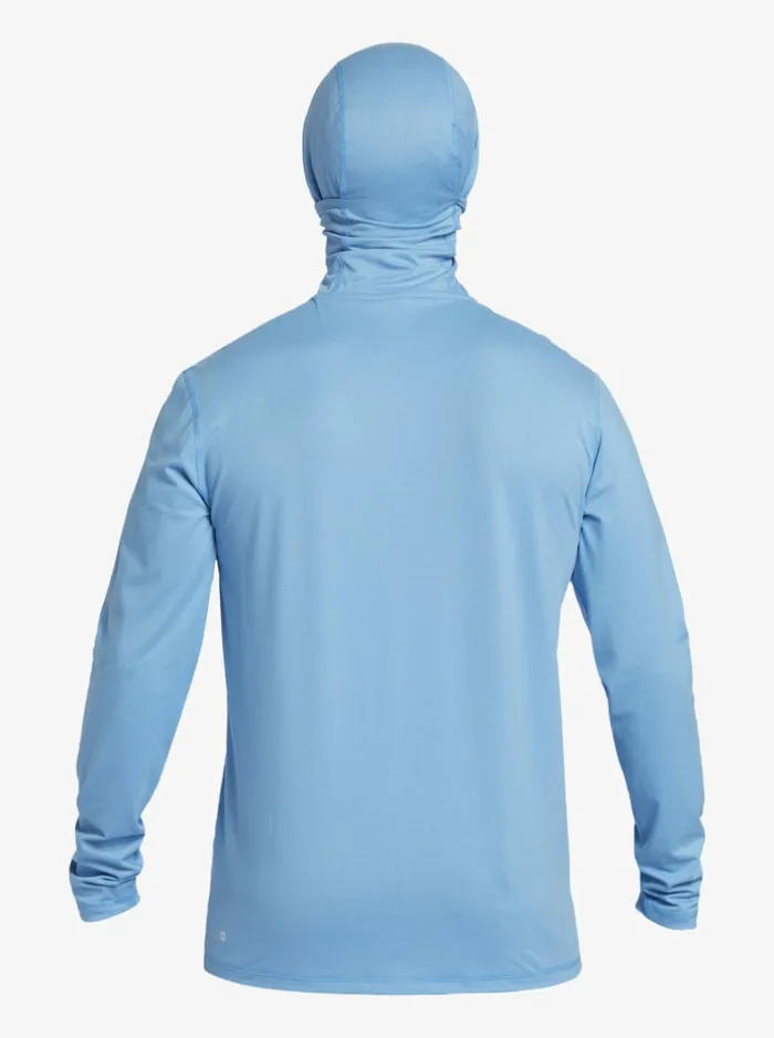 Rashguards Men Quiksilver Heritage Upf 50 Long Sleeve Surf Tee Azure Blue Rashguards Men Quiksilver Heritage Upf 50 Long Sleeve Surf Tee Azure Blue