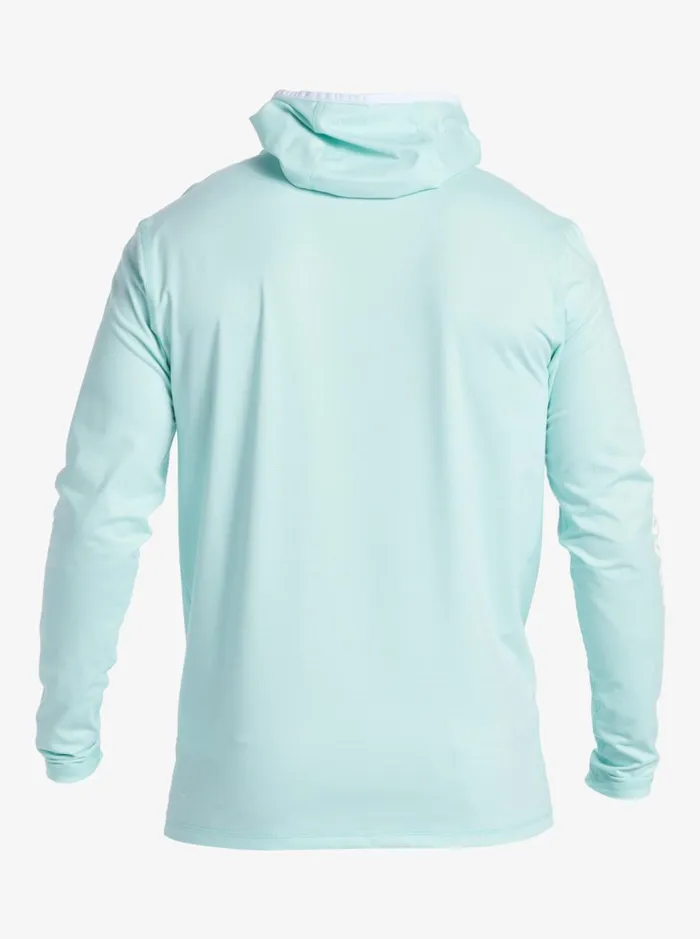 Rashguards Men Quiksilver Heritage Upf 50 Long Sleeve Surf Tee Sky Blue Heather Rashguards Men Quiksilver Heritage Upf 50 Long Sleeve Surf Tee Sky Blue Heather