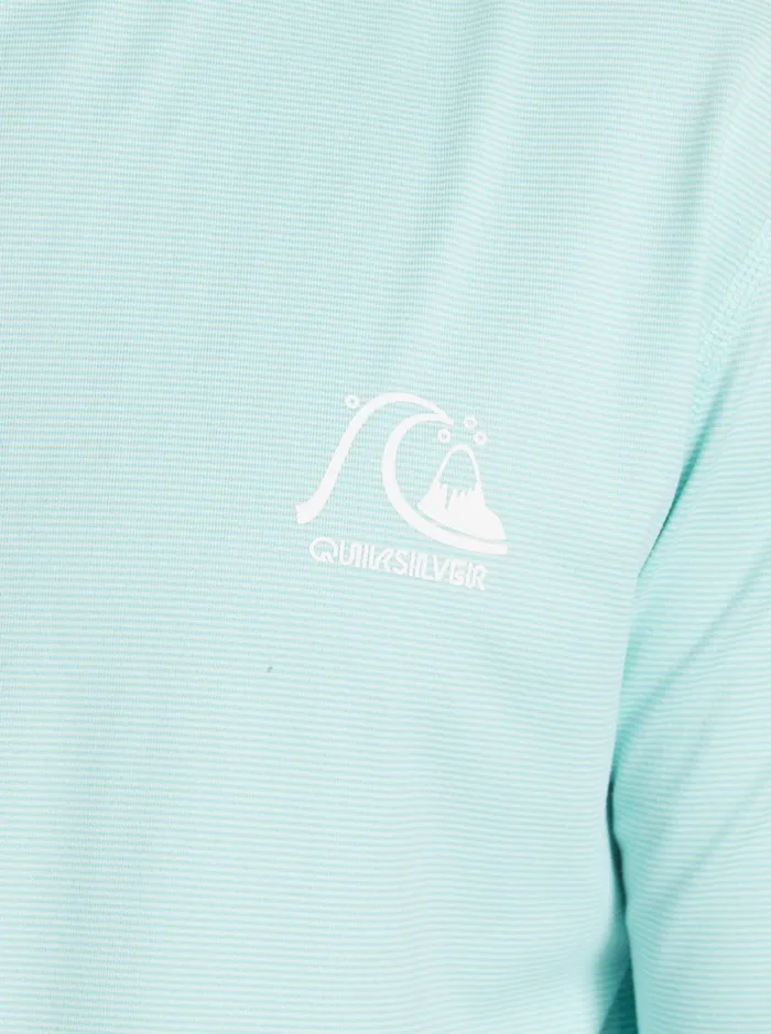 Rashguards Men Quiksilver Heritage Upf 50 Long Sleeve Surf Tee Sky Blue Heather Rashguards Men Quiksilver Heritage Upf 50 Long Sleeve Surf Tee Sky Blue Heather