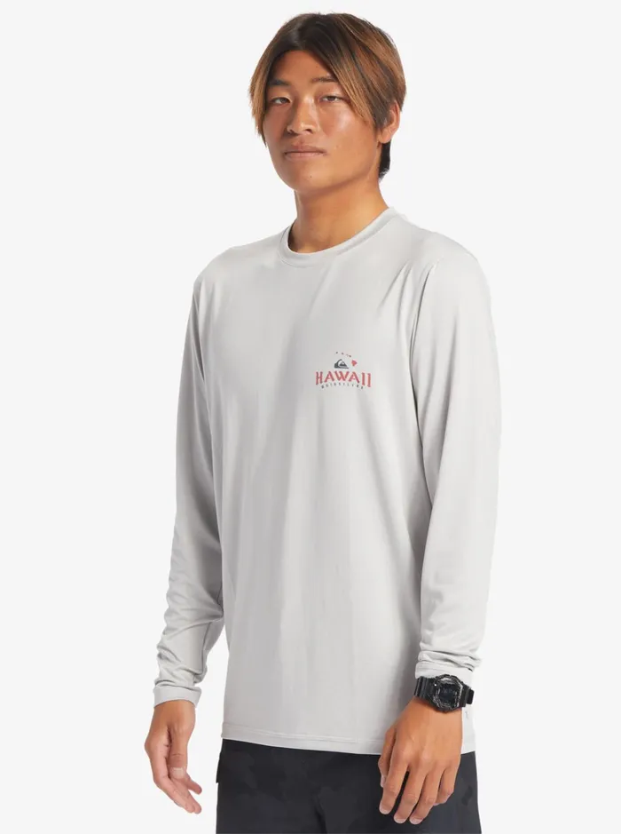 Rashguards Men Quiksilver Hi Royalty Surf Long Sleeve Upf 50 Surf TShirt Grey Violet Rashguards Men Quiksilver Hi Royalty Surf Long Sleeve Upf 50 Surf TShirt Grey Violet