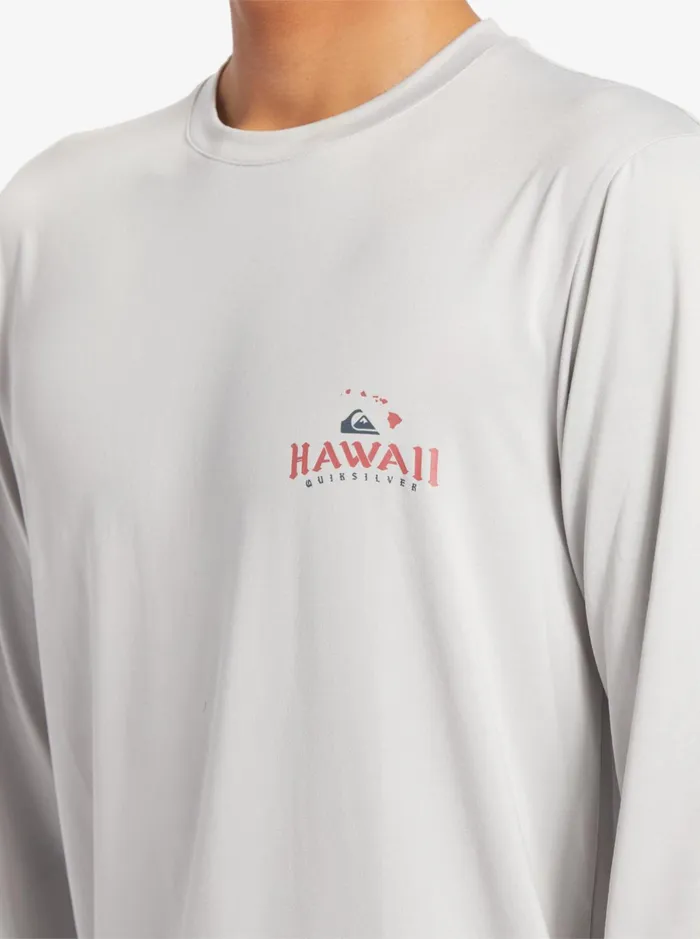 Rashguards Men Quiksilver Hi Royalty Surf Long Sleeve Upf 50 Surf TShirt Grey Violet Rashguards Men Quiksilver Hi Royalty Surf Long Sleeve Upf 50 Surf TShirt Grey Violet