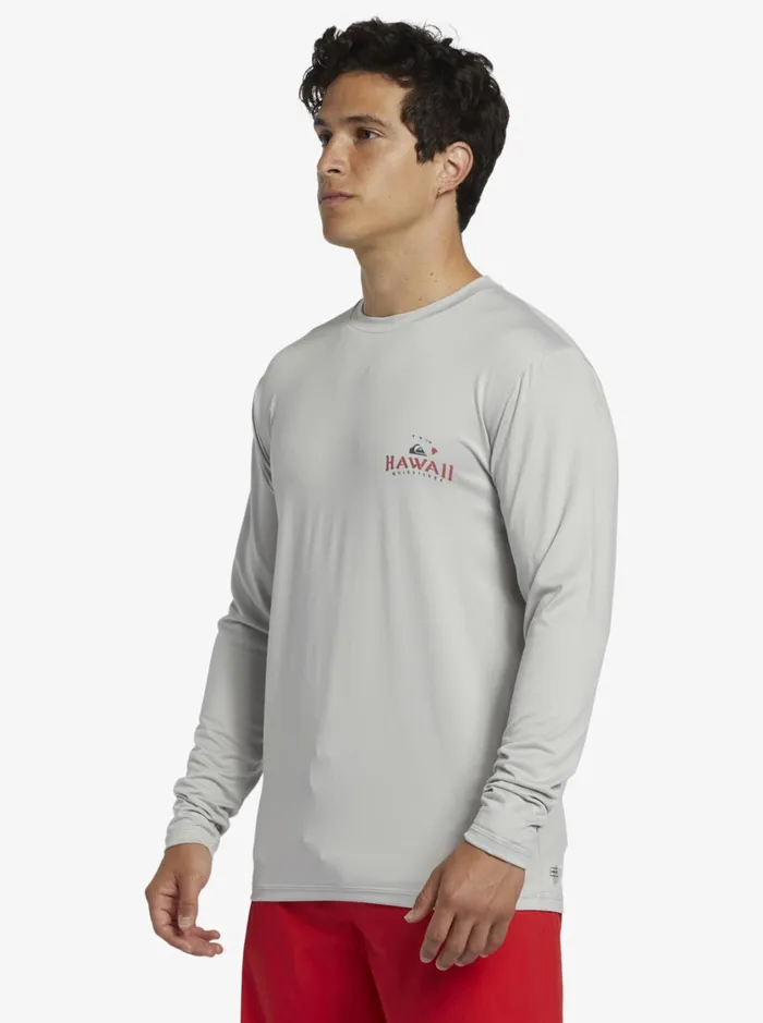 Rashguards Men Quiksilver Hi Royalty Surf Long Sleeve Upf 50 Surf TShirt Grey Violet Rashguards Men Quiksilver Hi Royalty Surf Long Sleeve Upf 50 Surf TShirt Grey Violet