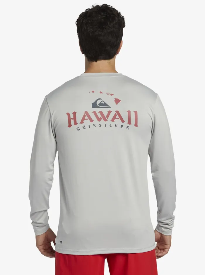 Rashguards Men Quiksilver Hi Royalty Surf Long Sleeve Upf 50 Surf TShirt Grey Violet Rashguards Men Quiksilver Hi Royalty Surf Long Sleeve Upf 50 Surf TShirt Grey Violet