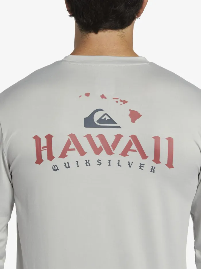 Rashguards Men Quiksilver Hi Royalty Surf Long Sleeve Upf 50 Surf TShirt Grey Violet Rashguards Men Quiksilver Hi Royalty Surf Long Sleeve Upf 50 Surf TShirt Grey Violet