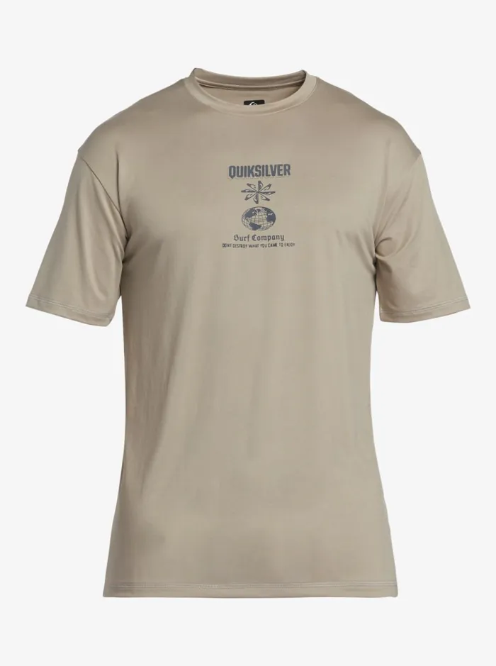 Rashguards Men Quiksilver Mix Session Upf 50 Short Sleeve Surf Tee Goat
