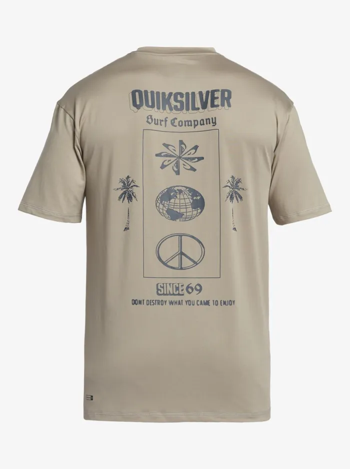 Rashguards Men Quiksilver Mix Session Upf 50 Short Sleeve Surf Tee Goat Rashguards Men Quiksilver Mix Session Upf 50 Short Sleeve Surf Tee Goat