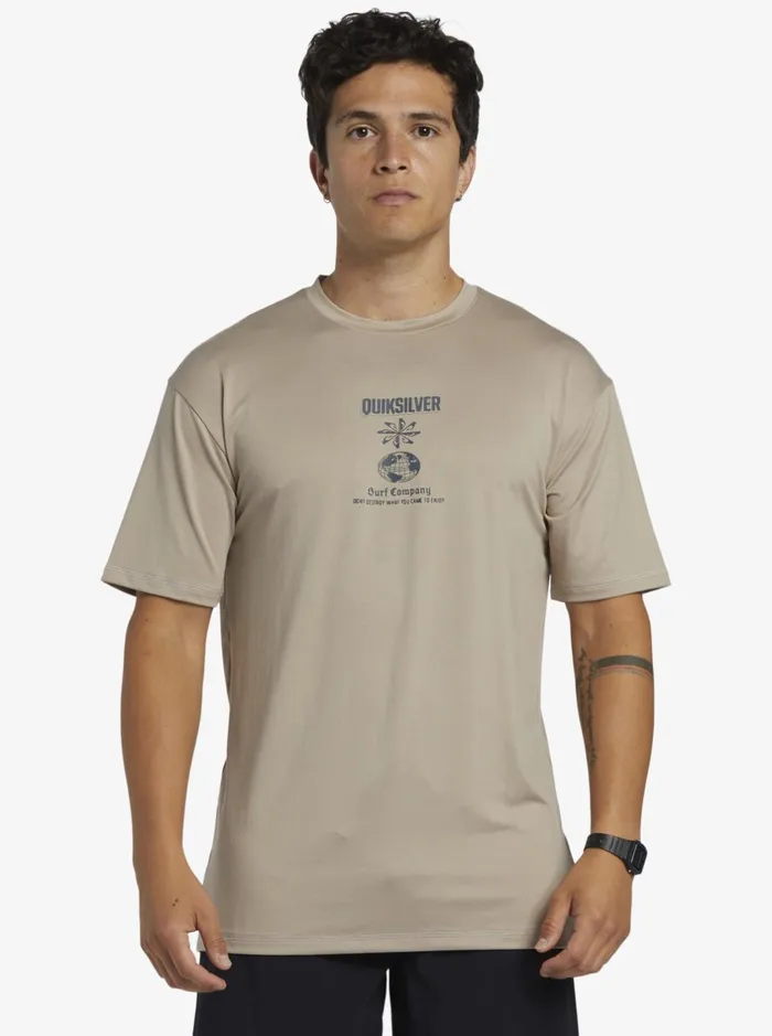 Rashguards Men Quiksilver Mix Session Upf 50 Short Sleeve Surf Tee Goat Rashguards Men Quiksilver Mix Session Upf 50 Short Sleeve Surf Tee Goat
