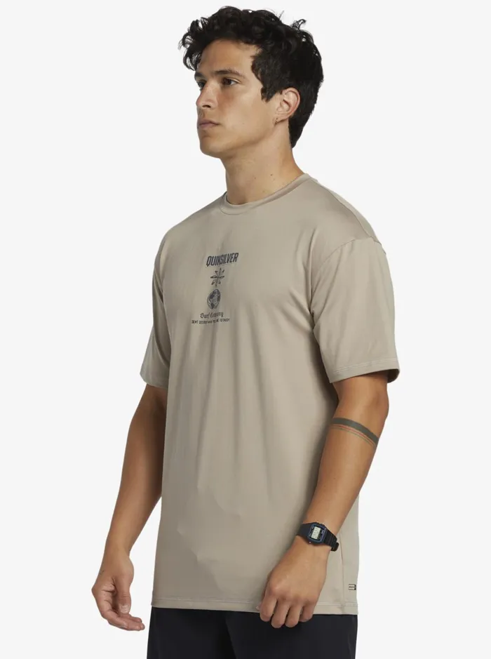 Rashguards Men Quiksilver Mix Session Upf 50 Short Sleeve Surf Tee Goat Rashguards Men Quiksilver Mix Session Upf 50 Short Sleeve Surf Tee Goat