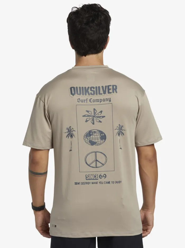 Rashguards Men Quiksilver Mix Session Upf 50 Short Sleeve Surf Tee Goat Rashguards Men Quiksilver Mix Session Upf 50 Short Sleeve Surf Tee Goat