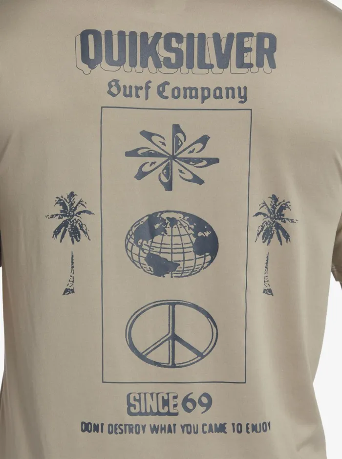 Rashguards Men Quiksilver Mix Session Upf 50 Short Sleeve Surf Tee Goat Rashguards Men Quiksilver Mix Session Upf 50 Short Sleeve Surf Tee Goat