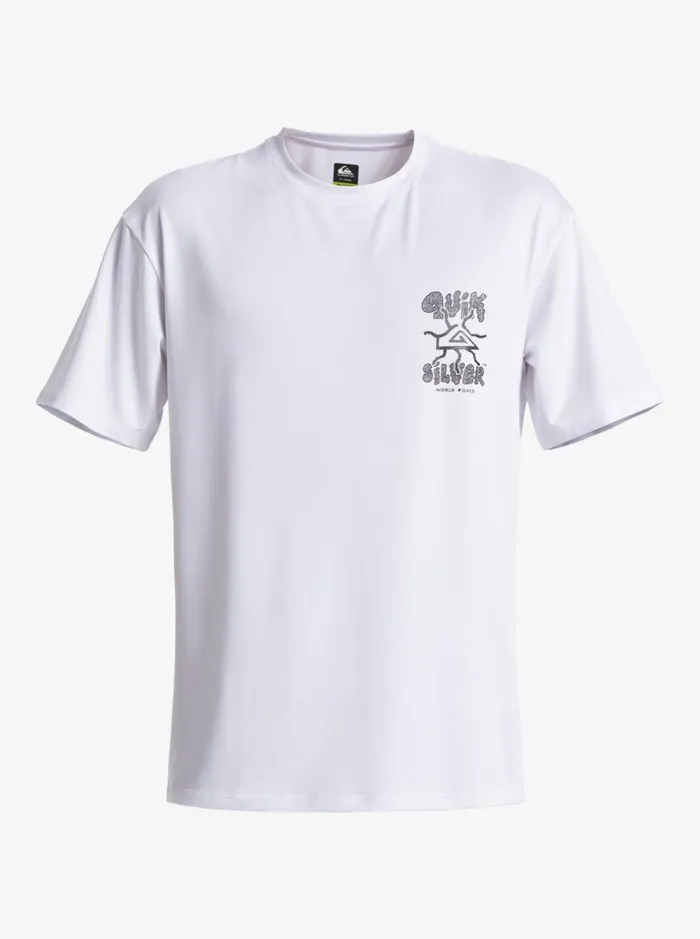 Rashguards Men Quiksilver Mix Session Upf 50 Short Sleeve Surf Tee Off White Rashguards Men Quiksilver Mix Session Upf 50 Short Sleeve Surf Tee Off White