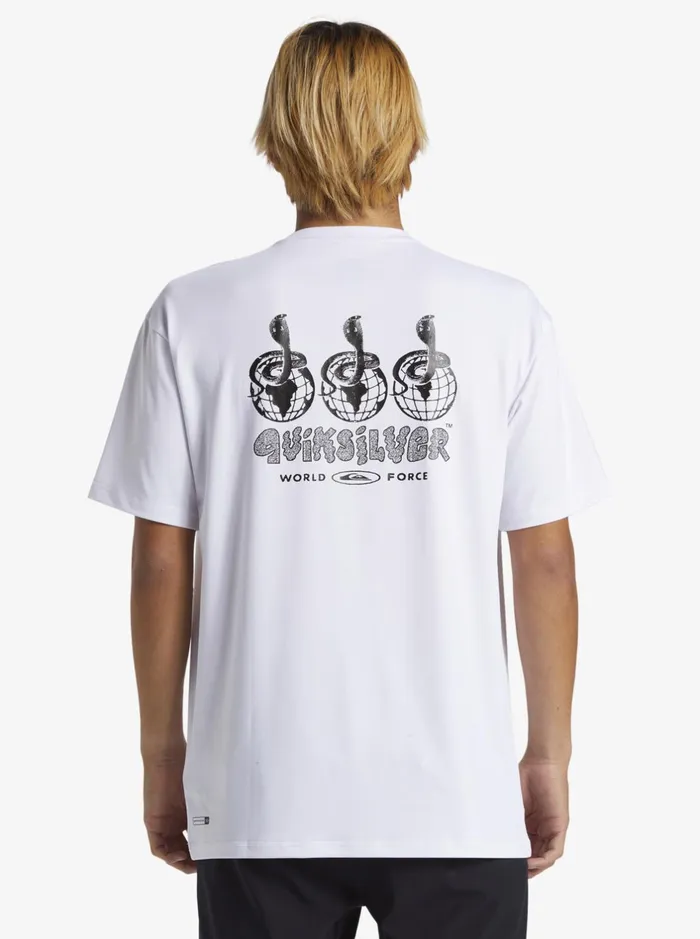 Rashguards Men Quiksilver Mix Session Upf 50 Short Sleeve Surf Tee Off White Rashguards Men Quiksilver Mix Session Upf 50 Short Sleeve Surf Tee Off White