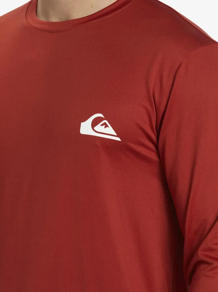 Rashguards Men Quiksilver Omni Session Long Sleeve Upf 50 Surf TShirt Red Ochre Rashguards Men Quiksilver Omni Session Long Sleeve Upf 50 Surf TShirt Red Ochre