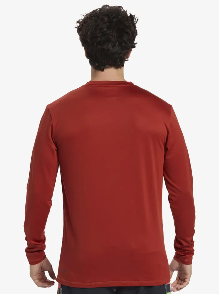 Rashguards Men Quiksilver Omni Session Long Sleeve Upf 50 Surf TShirt Red Ochre Rashguards Men Quiksilver Omni Session Long Sleeve Upf 50 Surf TShirt Red Ochre