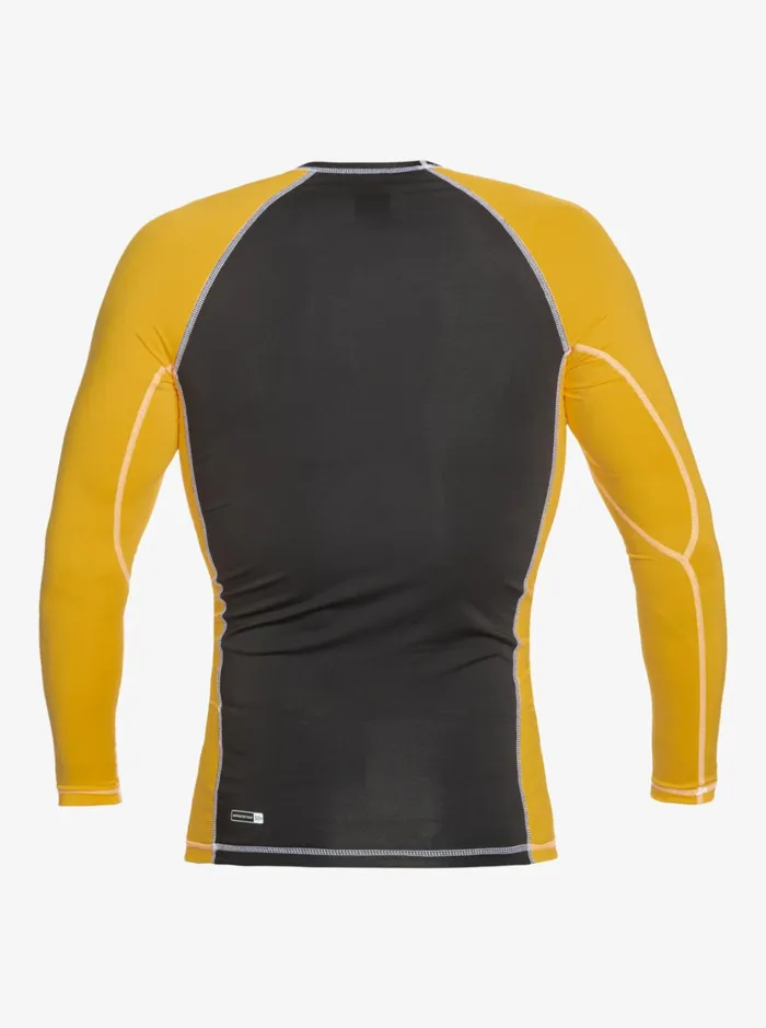 Rashguards Men Quiksilver Saturn Protection Long Sleeve Upf 50 Rashguard For Men Yolk Yellow Rashguards Men Quiksilver Saturn Protection Long Sleeve Upf 50 Rashguard For Men Yolk Yellow