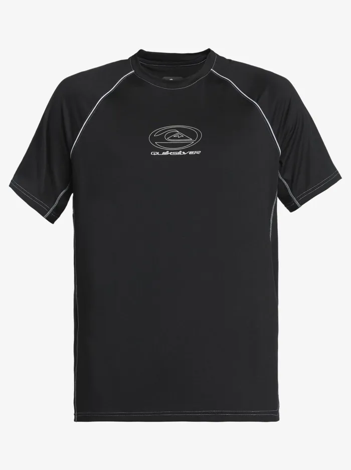 Rashguards Men Quiksilver Saturn Surf Tee Short Sleeve Surf Tee Black