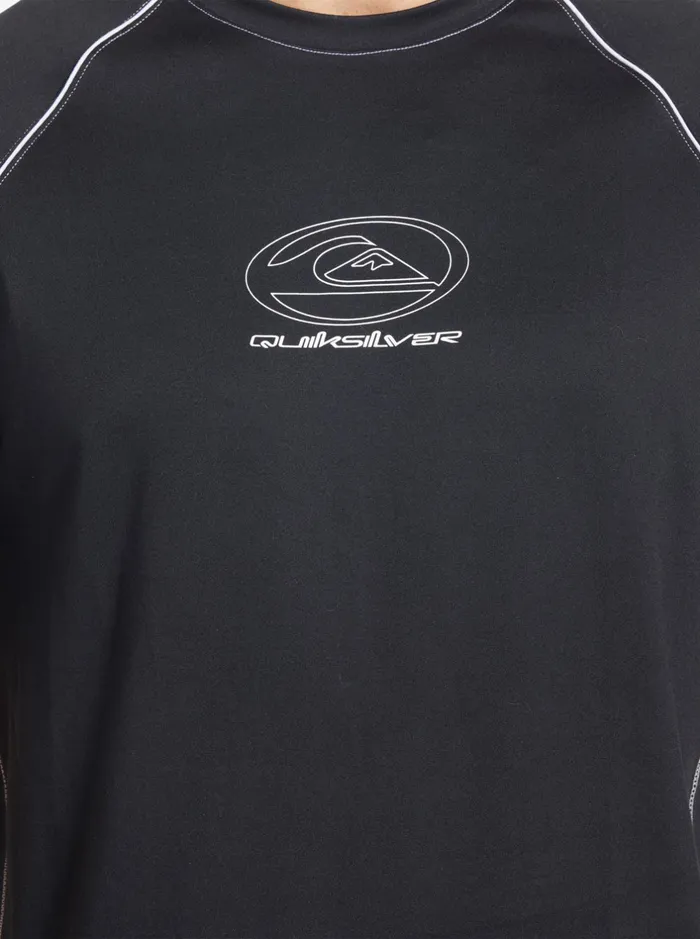 Rashguards Men Quiksilver Saturn Surf Tee Short Sleeve Surf Tee Black Rashguards Men Quiksilver Saturn Surf Tee Short Sleeve Surf Tee Black