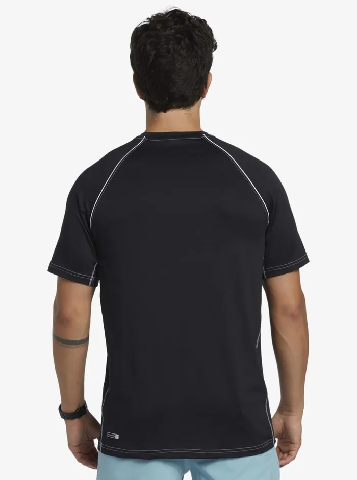 Rashguards Men Quiksilver Saturn Surf Tee Short Sleeve Surf Tee Black Rashguards Men Quiksilver Saturn Surf Tee Short Sleeve Surf Tee Black