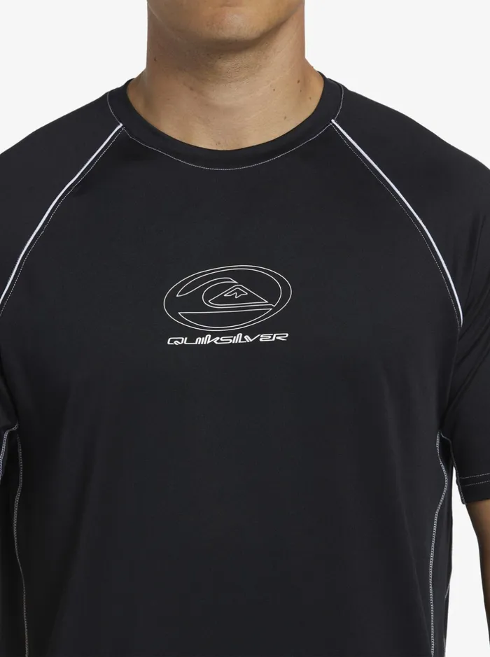 Rashguards Men Quiksilver Saturn Surf Tee Short Sleeve Surf Tee Black Rashguards Men Quiksilver Saturn Surf Tee Short Sleeve Surf Tee Black
