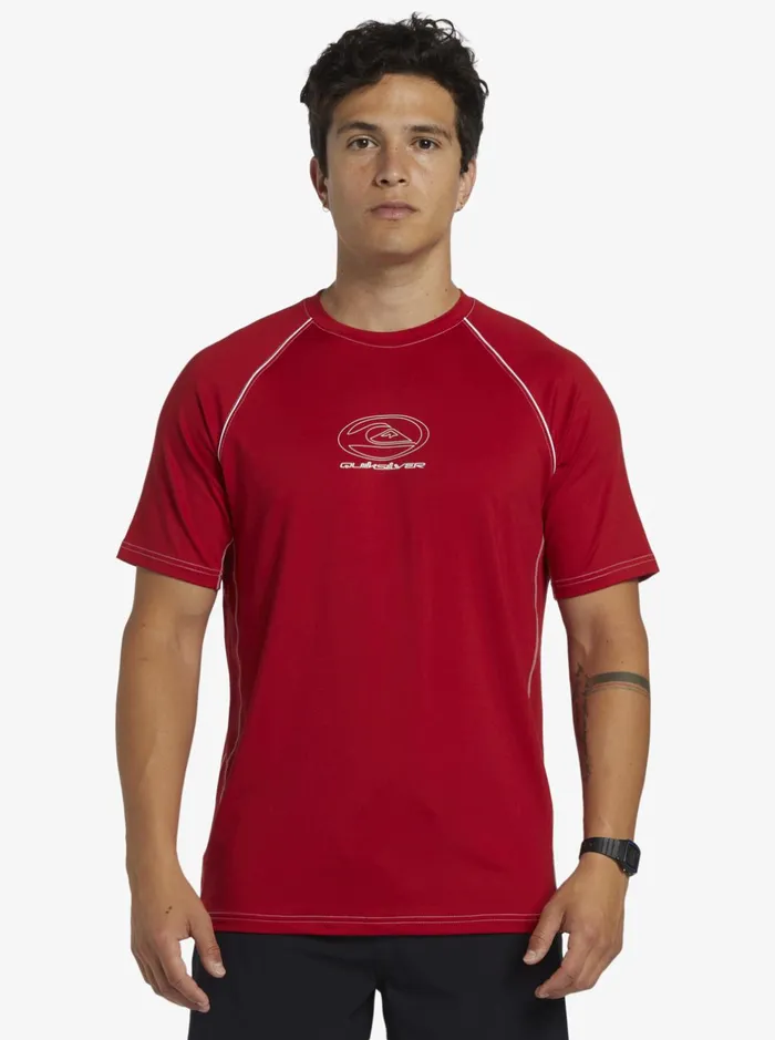 Rashguards Men Quiksilver Saturn Surf Tee Short Sleeve Surf Tee Samba Rashguards Men Quiksilver Saturn Surf Tee Short Sleeve Surf Tee Samba