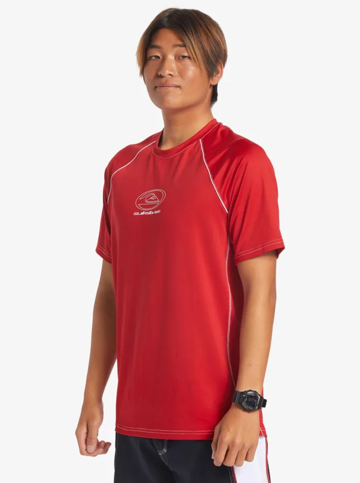 Rashguards Men Quiksilver Saturn Surf Tee Short Sleeve Surf Tee Samba Rashguards Men Quiksilver Saturn Surf Tee Short Sleeve Surf Tee Samba