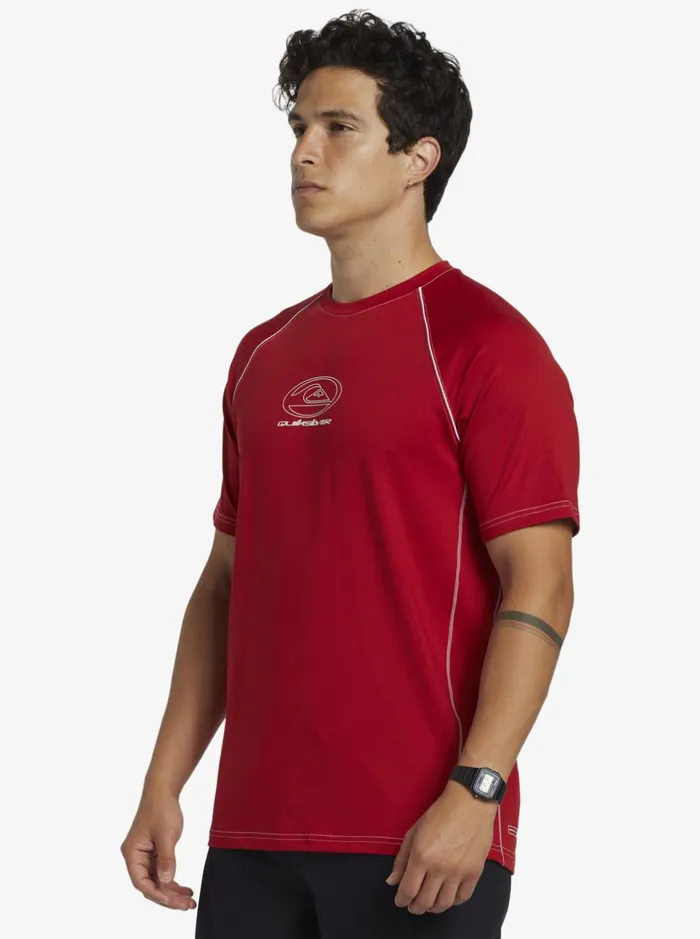 Rashguards Men Quiksilver Saturn Surf Tee Short Sleeve Surf Tee Samba Rashguards Men Quiksilver Saturn Surf Tee Short Sleeve Surf Tee Samba